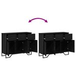 vidaXL Buffet Chêne noir 97x32 5x74 5 cm Bois d'ingénierie