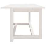 vidaXL Table basse Blanc 110x55x45 cm Bois massif de pin