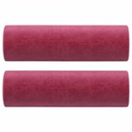 vidaXL Canapé 2 places avec oreillers bordeaux 120 cm velours