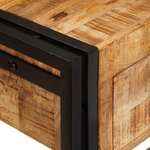 vidaXL Tables console avec tiroir 2 Pièces Marron Bois de Mangue Massif