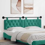 vidaXL Tête de lit suspendue Turquoise Velours