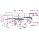 vidaXL Ensemble de canapés d'extérieur 5 pc Naturel