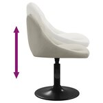 vidaXL Chaises pivotantes à manger lot de 6 crème velours