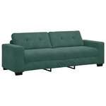 vidaXL Canapé avec coussin Vert foncé Velours