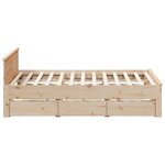 vidaXL Cadre de lit sans matelas avec tête de lit 180x200 cm bois pin