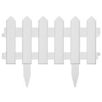 vidaXL Bordures de pelouse 25 Pièces Blanc 10 m PP
