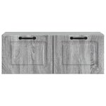 vidaXL Meuble TV mural 78 5 x 31 x 30 cm Sonoma gris Bois d'ingénierie