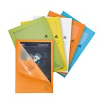 Paquet de 25 pochettes coins en carte 120g avec fenêtre, assortis pastel EXACOMPTA