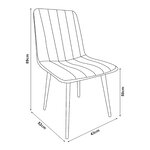 Lot de 4 chaises de salle à manger moderne design robuste 89 x 43 x 52 cm noir 03_0009808
