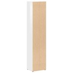 vidaXL Armoires à CD 2 Pièces Blanc brillant 21x16x93 5 cm