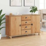 vidaXL Buffet ASKIM Marron 133 5 x 40 x 79 cm Bois massif en pin