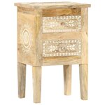 vidaXL Table de chevet peinte à la main 40x30x60 cm Bois de manguier