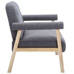 vidaXL Canapé à 2 places Tissu Gris foncé