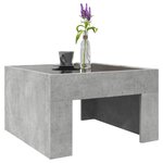 vidaXL Table basse avec LED infini gris béton 50x50x30 cm