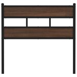 vidaXL Tête de lit chêne marron 107 cm acier et bois d'ingénierie