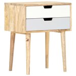 vidaXL Table de chevet 47x35x59 cm Bois de manguier massif