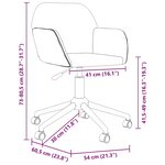 vidaXL Chaise pivotante de bureau Gris foncé Tissu