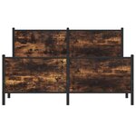 vidaXL Cadre de lit en métal sans matelas chêne fumé 150x200 cm
