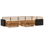vidaXL Ensemble de canapés d'extérieur 7 pc Naturel