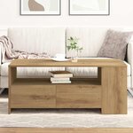vidaXL Table basse with Drawer chêne artisanal 102 x 55 x 43.5 cm