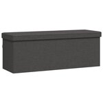 vidaXL Banc de rangement pliable gris foncé faux lin