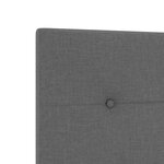 vidaXL Tête de lit LED gris foncé capitonnée 100 cm en tissu