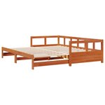 vidaXL Lit de jour sans matelas cire marron 80x200 cm bois pin massif