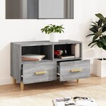 vidaXL Meuble TV Sonoma gris 80x36x50 cm Bois d'ingénierie