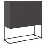 vidaXL Buffet noir 100 5x39x107 cm acier laminé à froid