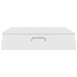 vidaXL Lit avec rangement et matelas avec matelas Blanc 160 x 200 cm