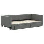 vidaXL Lit de jour avec gigogne et tiroirs sans matelas 100x200 cm