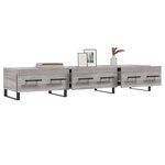 vidaXL Meuble TV sonoma gris 150x36x30 cm bois d'ingénierie