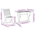 vidaXL Ensemble de salle à manger pour jardin 5 Pièces Marron
