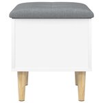vidaXL Banc de rangement blanc 42x42x46 cm bois d'ingénierie