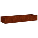 vidaXL Jardinière rouillé 280x80x40 cm acier inoxydable