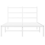 vidaXL Cadre de lit métal sans matelas et tête de lit blanc 120x190 cm