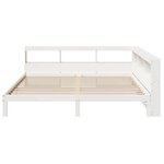 vidaXL Lit bibliothèque sans matelas blanc 180x200 cm bois pin massif