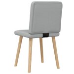 vidaXL Chaises à manger lot de 2 gris clair tissu