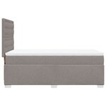 vidaXL Sommier à lattes de lit avec matelas Taupe 100x200 cm Tissu