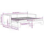 vidaXL Lit de jour avec gigogne et matelas crème 90x200 cm tissu