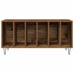 vidaXL Meuble à vinyles avec étagère chêne artisanal 100 x 38 x 48 cm