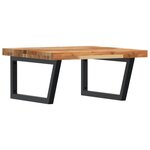 vidaXL Étagère de vasque murale acier et bois massif d'acacia