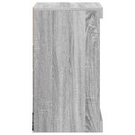 vidaXL Buffet avec lumières LED sonoma gris 41x37x67 cm