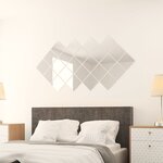 vidaXL Carreaux de miroir 48 Pièces Carré Verre