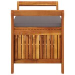 vidaXL Banc de rangement de jardin avec coussin 91 cm Bois d'acacia
