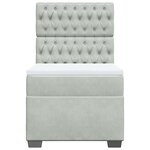 vidaXL Sommier à lattes de lit et matelas Gris clair 80x200 cm Velours