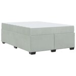 vidaXL Cadre de lit avec matelas Gris clair 160 x 200 cm tissu