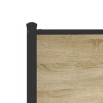 vidaXL Cadre de lit en métal sans matelas chêne sonoma 180x200 cm