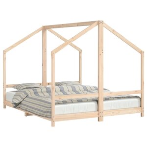 vidaXL Cadre de lit pour enfants 2x(80x200) cm bois de pin massif