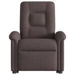 vidaXL Fauteuil inclinable de massage électrique Marron foncé Tissu
